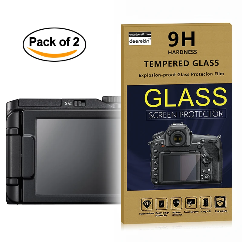 2x Self-Adhesive 0.25mm Glass LCD Screen Protector for Nikon Coolpix P7800 P7700 P7100 S9900 S9900s Digital Camera