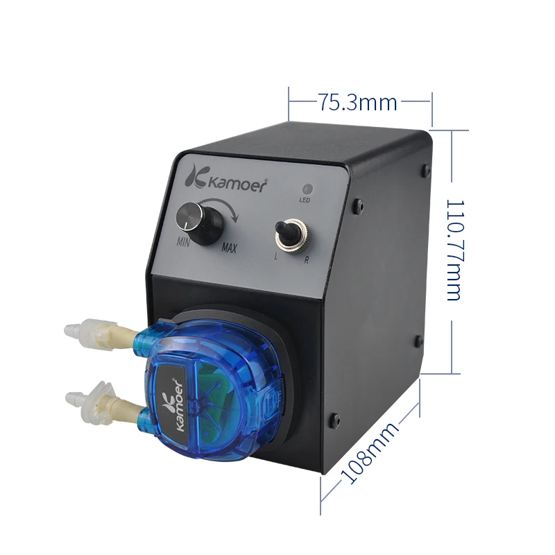 Kamoer 260 ml/min kcp pro2 bomba peristáltica 12v dc motor ajustável bomba de dosagem fluxo apoio cw/ccw para laboratório