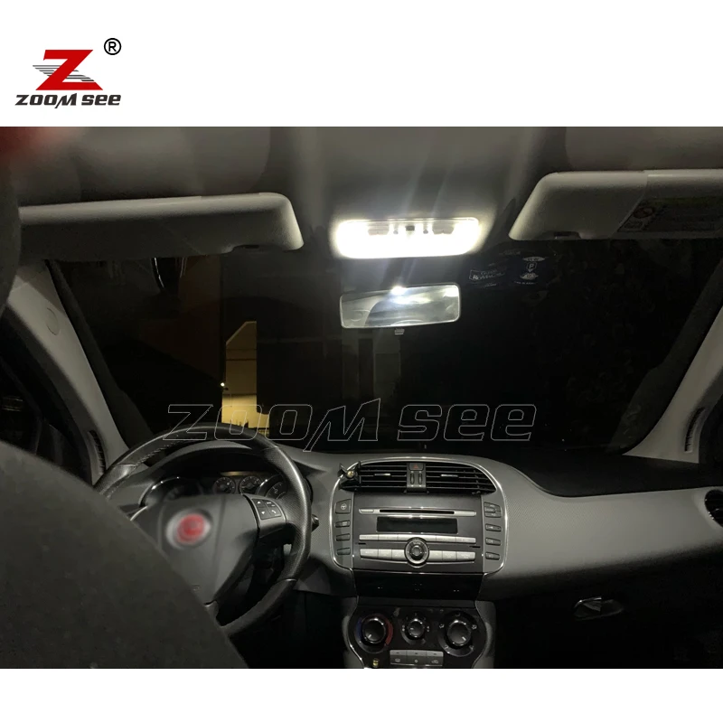 10pc x Canbus Error Free For 2000-2017 Fiat Punto 188 199 LED bulb Interior Reading dome Map Ceiling Light Kit