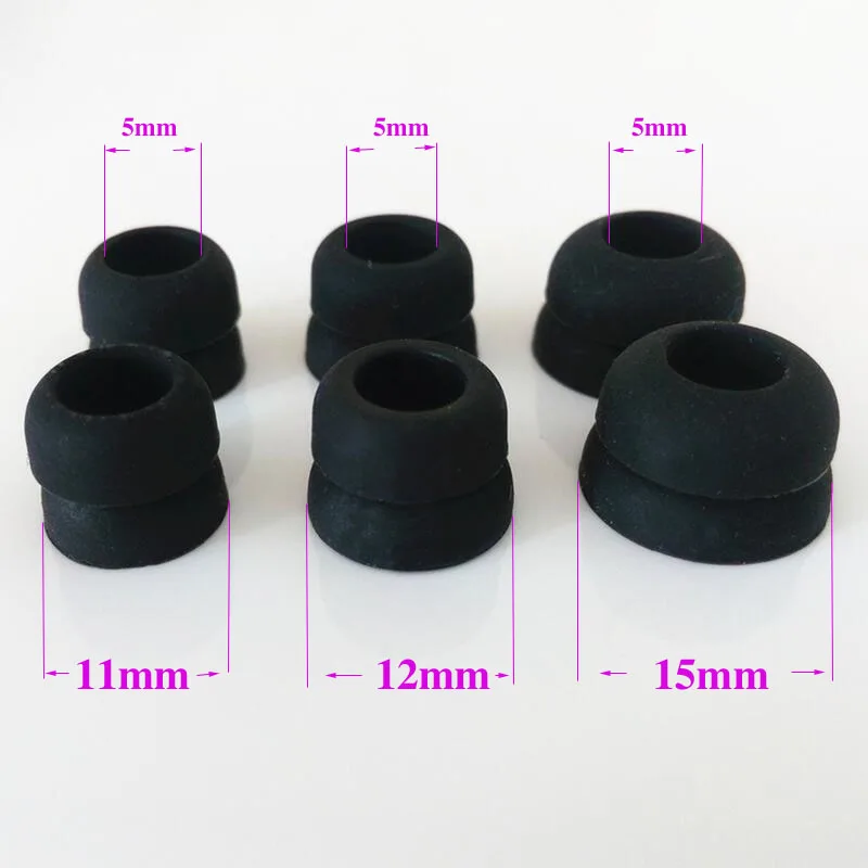 5mm Original Two Layer Silicone In-Ear Earphone Earbuds Ear Pads Covers Eartips Replacement Headphone Earplugs 6pcs/3pairs - Image 2