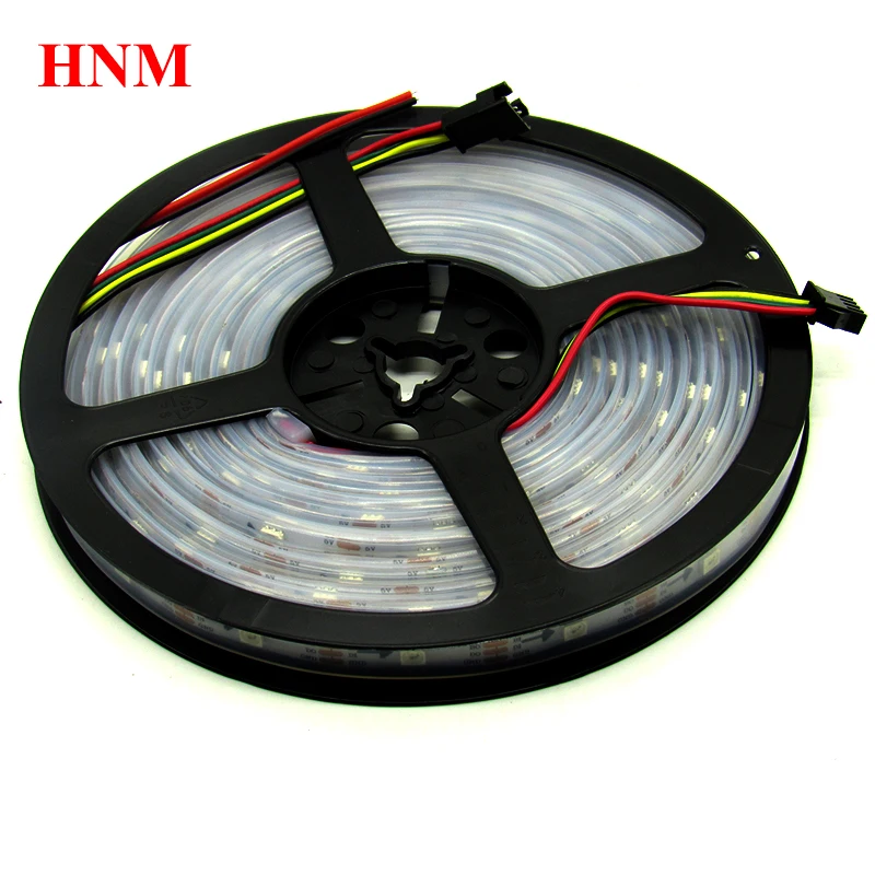 

5M 30LEDs/m WS2813 LED Strip Light Flexible Digital RGB Tape 30Pixels/m White PCB Waterproof silicon tube IP67 full color lamp