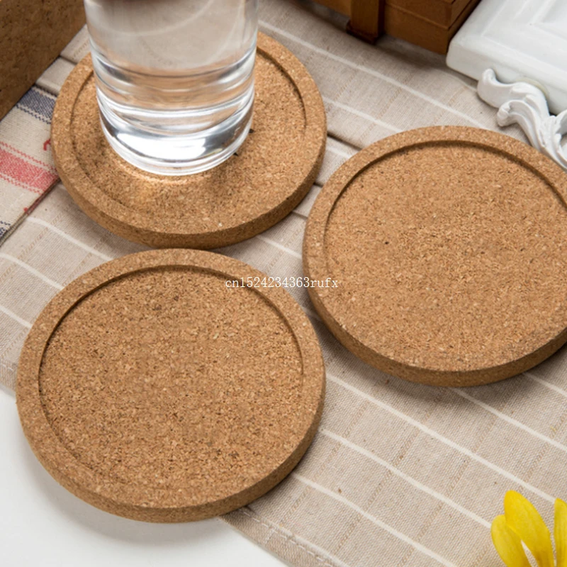 

100 pcs Classic Cork Coasters Drink Wine Cup Mats Cork Mats Drink Juice Bottle Pad and Mats for Wedding Party Gift Favor