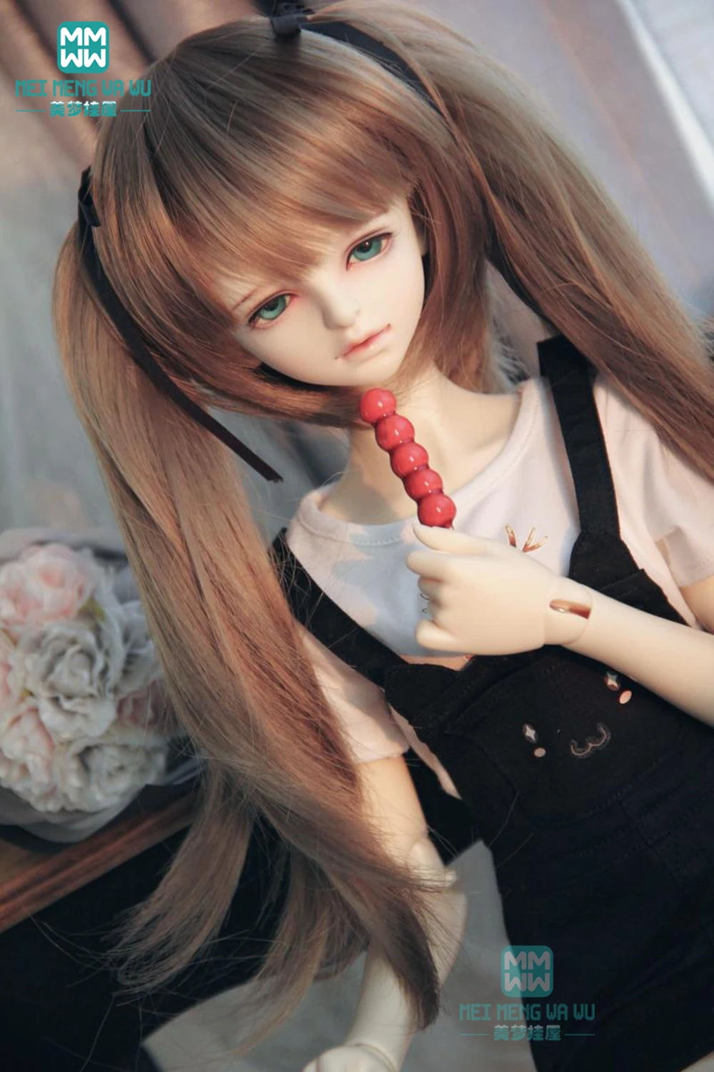 BJD accessories for 58cm-63cm 1/3 BJD doll clothes fashion T-shirt, striped strap dress