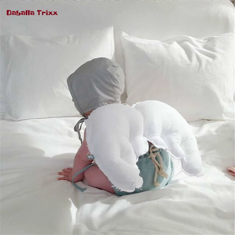 

Daballa Trixx Baby Pillow Head Protection Toddler Head Back Anti Drop Cute Cushion Twin Baby Photography Accessories Angel Wings