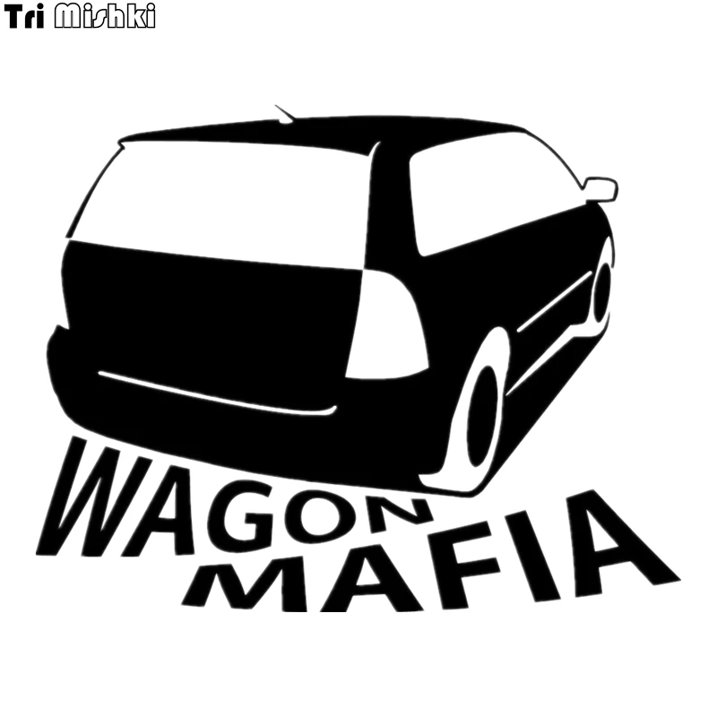 Tri Mishki HZX012# 15*19.1cm car shape for corolla fielder wagon mafia car sticker Vinyl Decals Motorcycle Accessories stickers