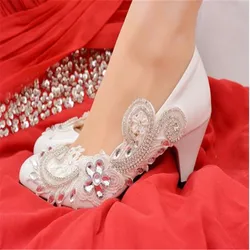 Sexy high-heeled party shoes elegant rhinestone pointed crystal wedding shoes for party shoes