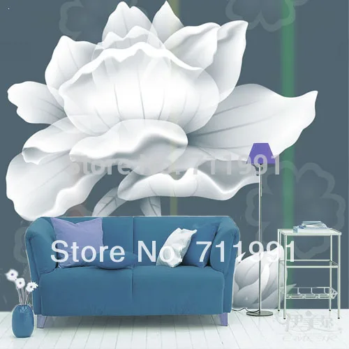 

Free shipping custom-style minimalist bedroom living room bedroom wallpaper TV background wall wallpaper white rose