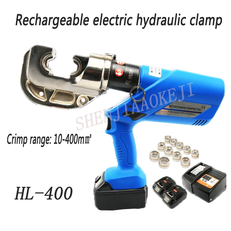 1PC HL-400 Rechargeable Hydraulic Pliers Electric Hydraulic Crimp Tool Battery Powered Wire Crimper 18V Hydraulic Crimping Tool