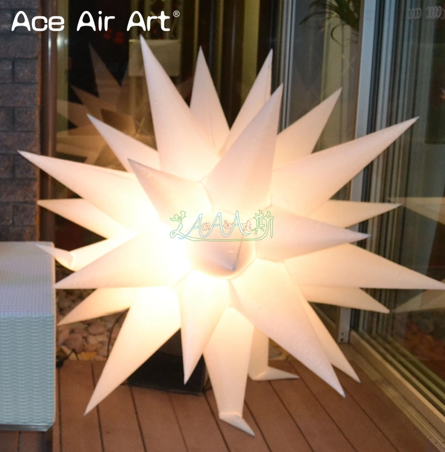 Huge Standing LED Spikes Inflatable Star Multiple Angle Lighting Stars for Pub and Club Decoration