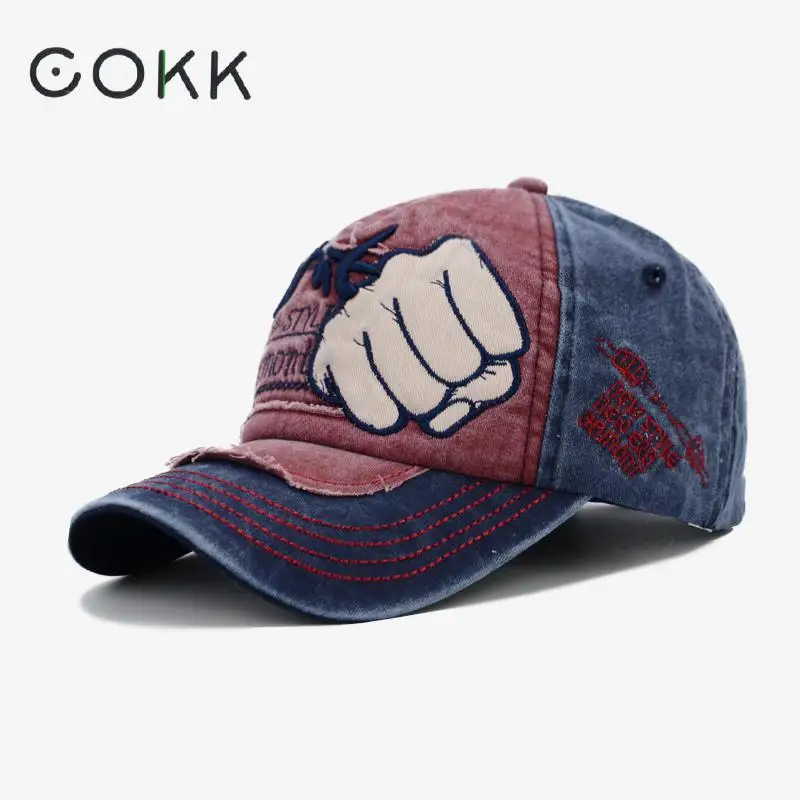 COKK бейсбольная кепка для женщин Snapback шапки для мужчин унисекс папа шляпа Вышивка Повседневная промытая хлопковая кепка Casquette хип-хоп кепка мужская