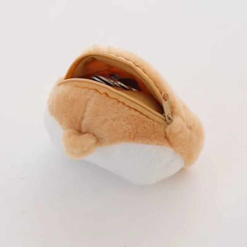 13*11cm carino Corgi Bottom Coin Bag peluche farcito Sexy Kawaii portafoglio morbido portafoglio regalo creativo per ragazze e bambini