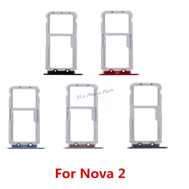 SIM Card Tray Micro SD Card Tray Holder Slot For Huawei Nova 2 Nova2 Replacement Parts