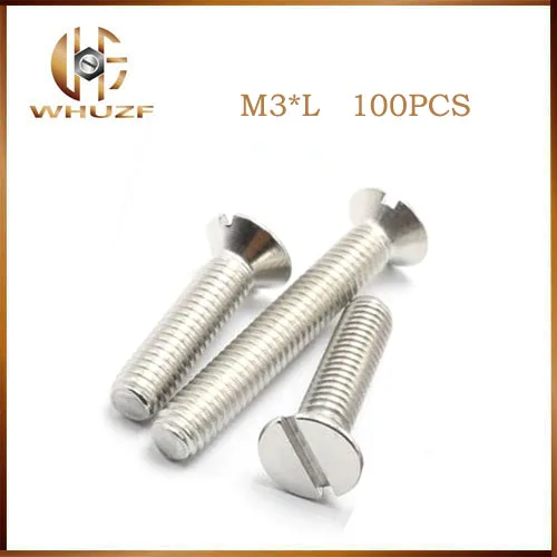 

M3*L Slotted countersunk flat head screws stainless steel screw slotted M3*4/5/6/8/10/12/14/16/18/20