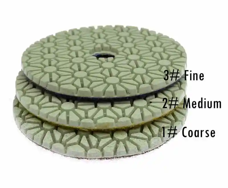 80 mm Stein-Marmor-Polierscheibe, grober, mittelfeiner Düsenhalter für Nass- und Trockenpolierpads – Detail 1