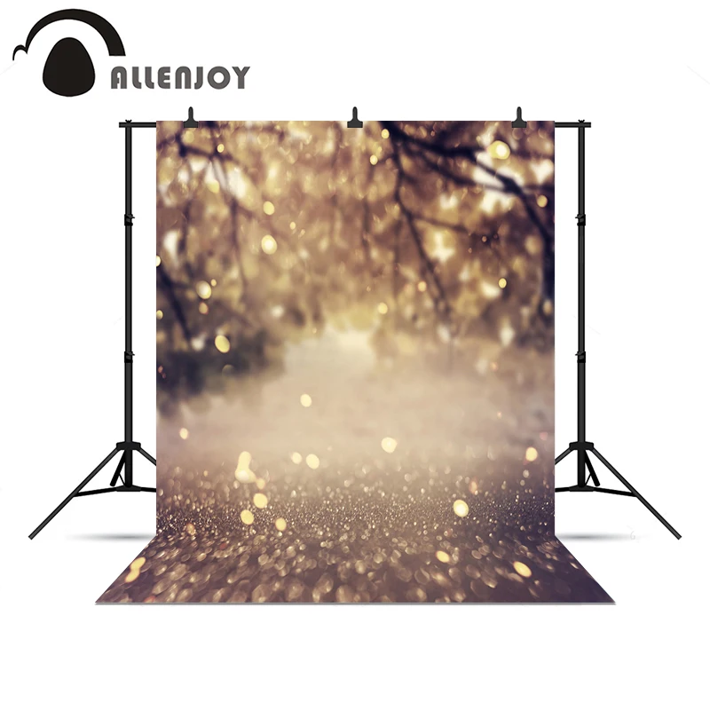 Allenjoy – arrière-plan professionnel pour appareil photo, toile de fond couleur pastel, doré et brillant, sac en tissu vinyle, automne