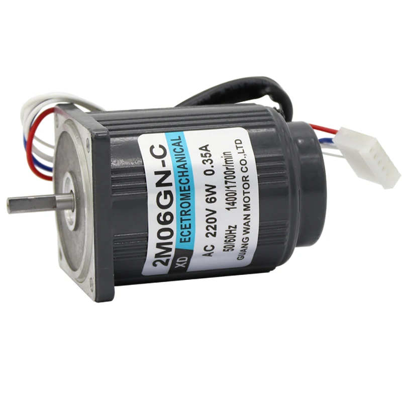 

2I/RK6GN-C 220V AC Motor, 6W Optical Axis, 1400-2800RPM High Speed Miniature Unidirectional Motor, CW/CCW Adjustable Speed Motor