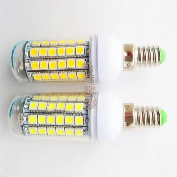 

High quality E14 SMD 5050 led lamp 69leds 220V 110V led corn bulb White/Warm white light