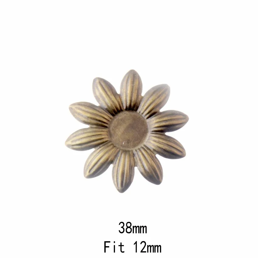 Free shipping Flower Wraps Connectors Antique Bronze Metal Crafts Gift Decoration DIY Embellishments Scrapbooking