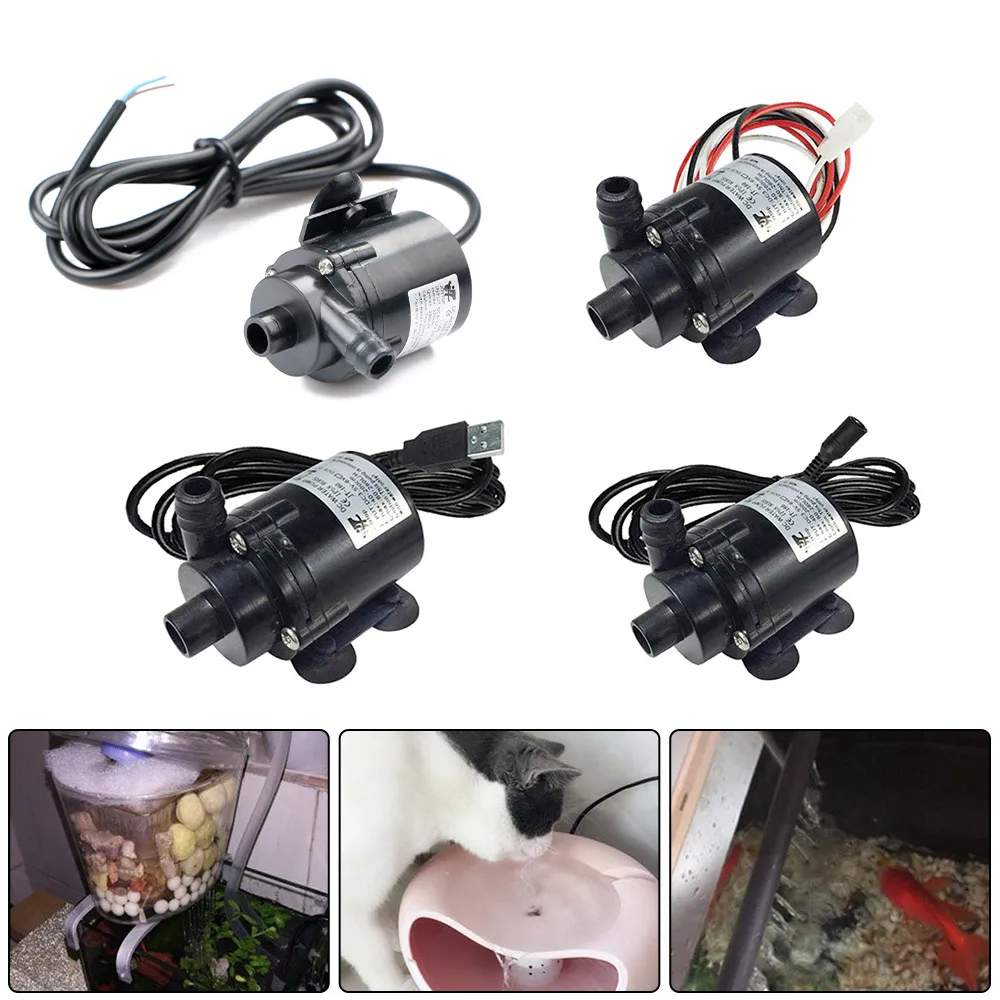 12V DC Electric Mini Water Pump Micro Brushless Submersible Pump Circulation Pump for Aquarium Fountain Medical Cooling 280L/H