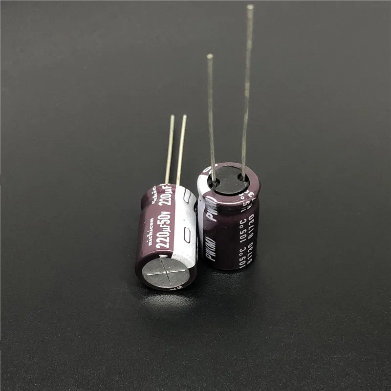 50PCS/lot Import Nichicon electrolytic capacitors 50V series PW long life of 105 degrees free shipping