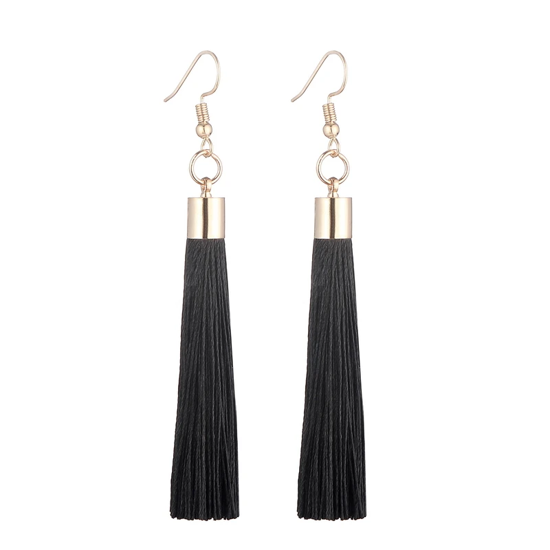 LOVBEAFAS Fringe Tassel Earrings For Women Gold Color Vintage Long Drop Dangle Earrings Fashion Wedding Jewelry Party Gift