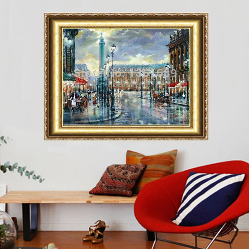 DIY Diamond Mosaic Technology Pattern Painting Embroidery Picture Cross Stitch Kits Romantic Beautiful Scenery European Town