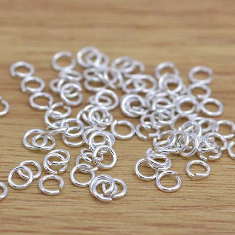 20pcs Genuine Real Pure Solid 925 Sterling Silver Open Jump Rings Split Ring for Key Chains Jewelry Making Findings Accessories