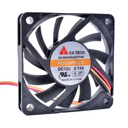 COOLING REVOLUTION FD126010LB 6cm 60mm 6010 12V 0.14A  Computer CPU 3pin Silent Cooling Fan