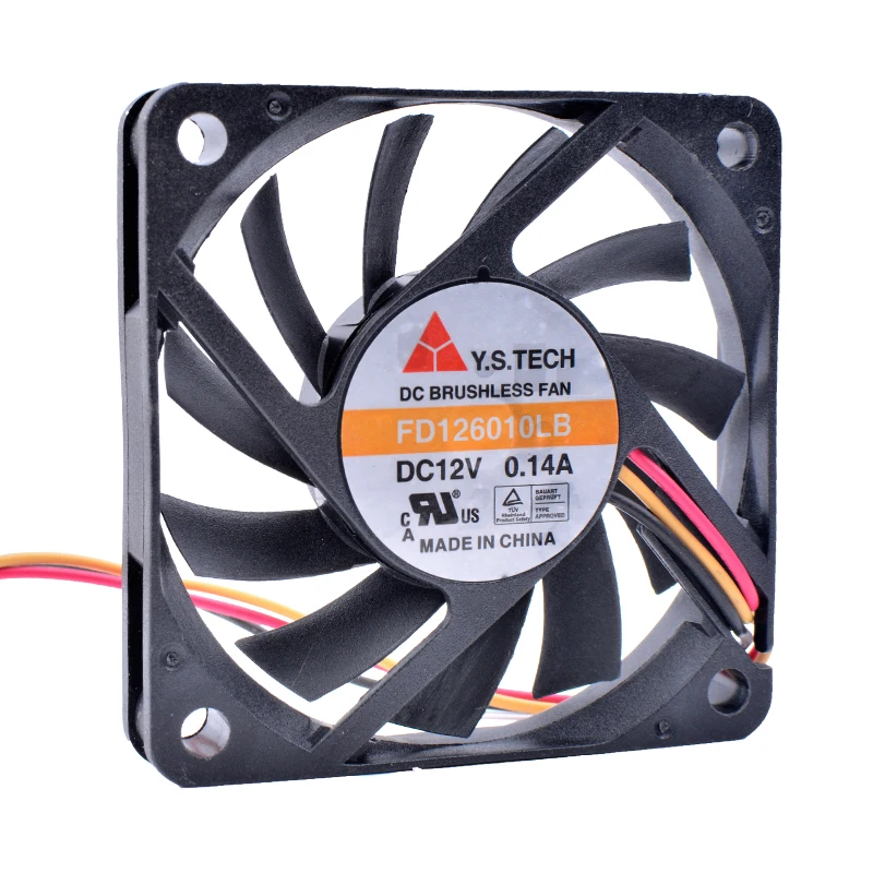 COOLING REVOLUTION FD126010LB 6cm 60mm 6010 12V 0.14A  Computer CPU 3pin Silent Cooling Fan 