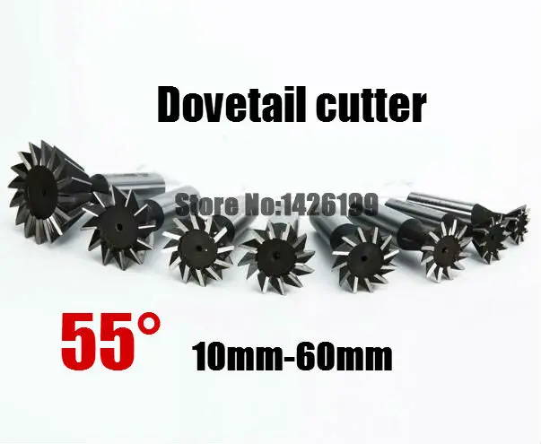 1PCS 55 Degree 10mm 12mm 14mm 16mm 18mm 20mm 25mm 30mm 32mm 35mm 40mm 45mm 50mm 60mm 55 Degree Dovetail Cutter End Mill Milling