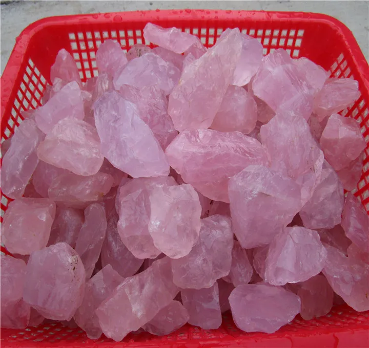 

10 Pieces 1LB Raw Natural Pink Rose Quartz Crystal Rough Stone Original Brazil,Wholesales Price Free Shipping