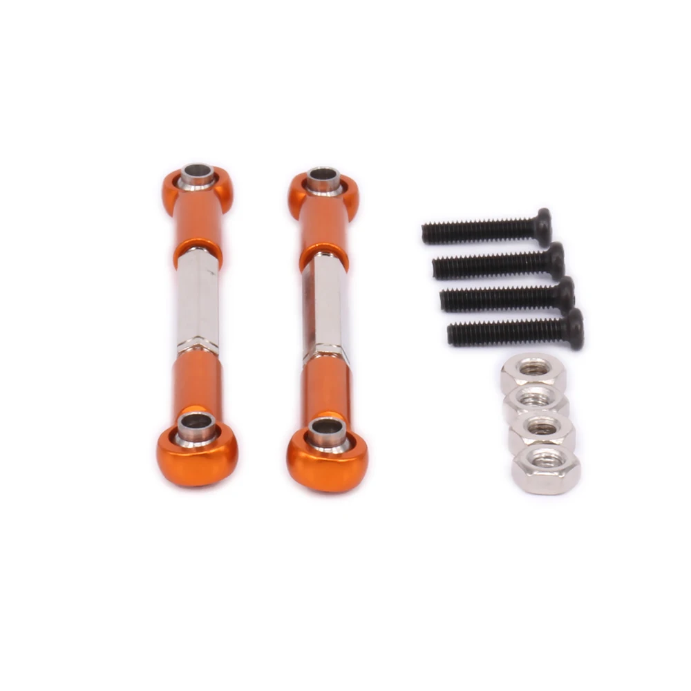 RCAWD 2PCS Steering Tie Rod Servo Turnbuckle Link For Rc Hobby Model Car 1-12 Wltoys 12428 12423 0019 FY03 Off-Road Hopup Parts