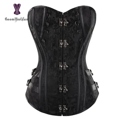 Wholesale Black/Brown Color Body Shapewear Waist Trainer Retro Vintage Women Bustiers Steampunk Gothic Corset Size S-6XL 916#