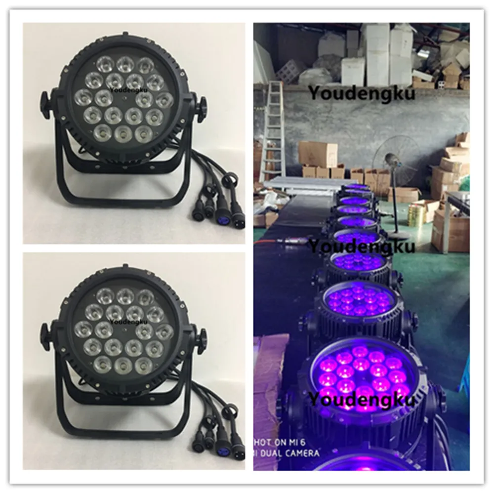 Hot new products 18x18w 6in1 rgbaw uv led par adj lighting waterproof ip65 par led for stage