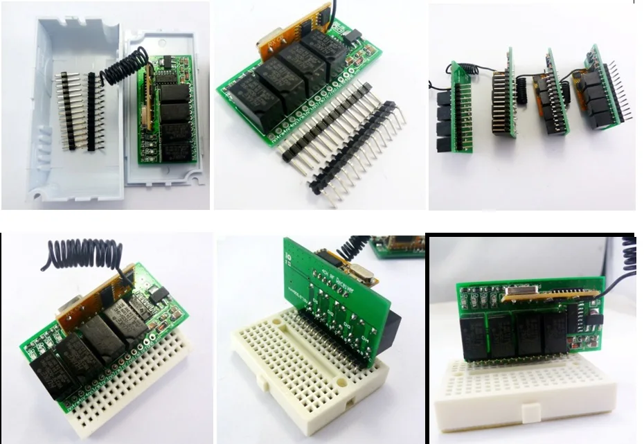 CE031*1+CJ003*1 Ultra-mini DC 5V 9V 12V 4CH RF Wireless Controller Relay Switch Kit  MEGA2560 raspberry pi breadboard