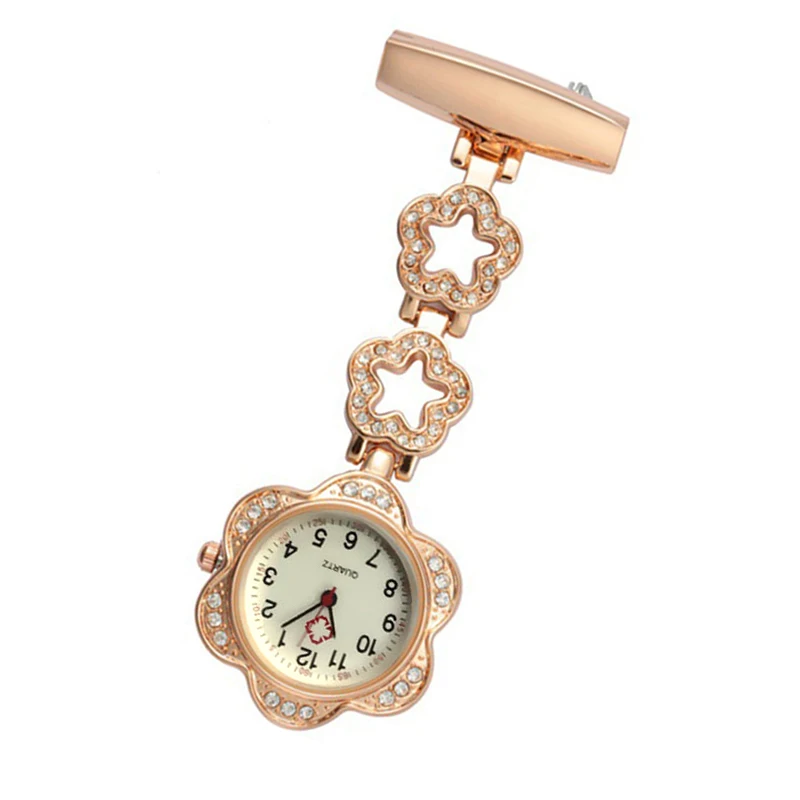 Mode Vrouwen Zakhorloge Clip-On Hart/Vijfpuntige Ster Hanger Hangen Quartz Klok Voor Arts verpleegkundige Horloges Ll