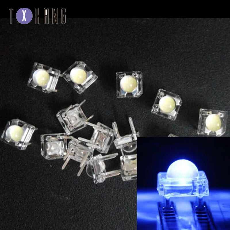 20/50/100PCS 5mm Piranha White/Red/Blue/Green/Yellow Clear F5 LED Diodes Light Bulb colourful