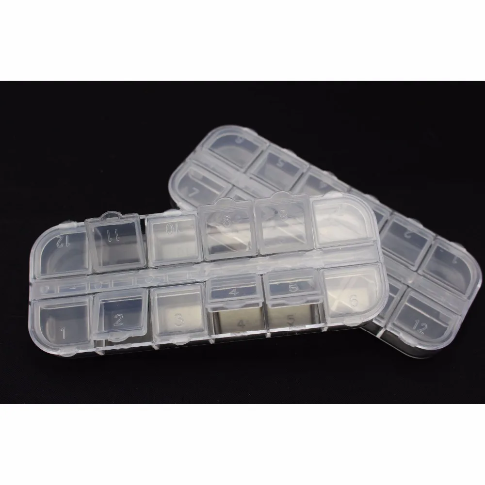 

Tigofly 2 pcs Fly Tying Beads Container Plastic Box 12 Compartments Hooks Storage Fly Fishing Tackle Box 130*50*11mm