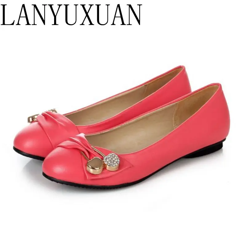 New Small Big Size 30-47 Ladies Spring Autumn Leisure Low Heels Shoes Women Sweet Causal Solid For Girls 08-2