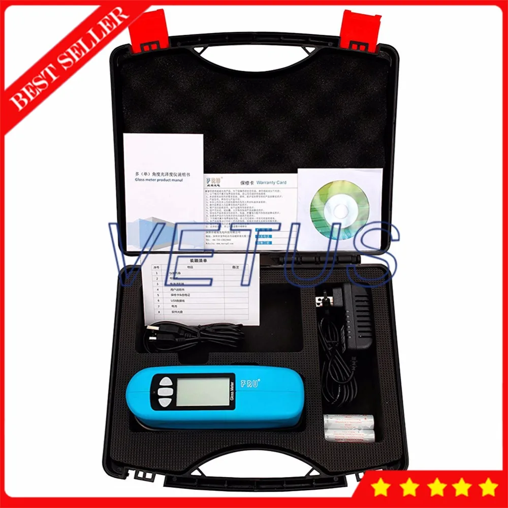 WG45 45 องศาฟิล์มบางพลาสติก Gloss Meter เดียวมุม Gloss เครื่องมือวัดอุตสาหกรรมภาพยนตร์ Glossmeter