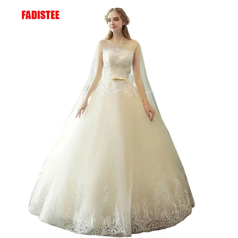 FADISTEE Neue ankunft elegante hochzeit kleid Vestido de Festa kleid tüll ballkleid lange stil spitze gericht zug party kleider