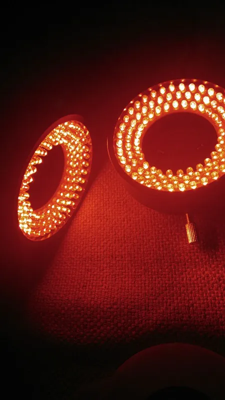مصباح حلقي LED قابل للتعديل ، ميكروسكوب بيولوجي ، مصدر ضوء حلقة LED بقطر 50 مللي متر ، 96 قطعة.