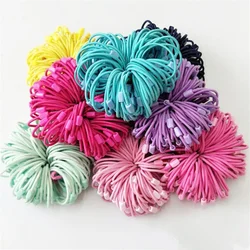 100Pcs/Lot Mini Hair Accessories Elastic Hair Bands DIY Simple Scrunchy Cute Rubber Band Ribbon Headdress Hair Bands for Girls