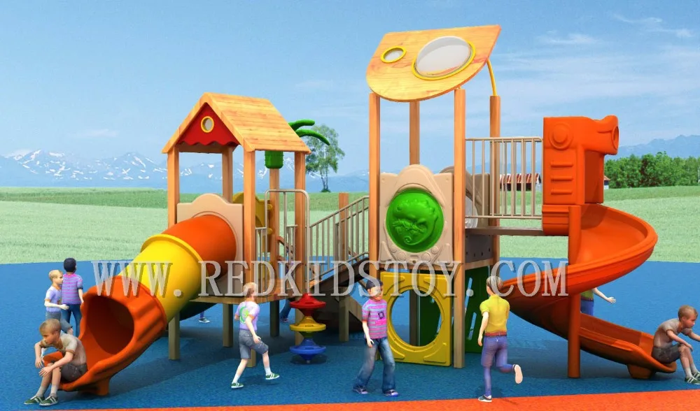 Exported to Saudi Arabia Anti-rot Outdoor Wood Playground 2016HZ-N009 23 Years' Manufacturer's Experiences Shipped By Sea