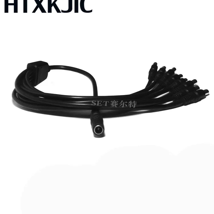 3 قطعة 8 قناة DC الطاقة 5.5x2.1 مللي متر Spliter 1 الإناث إلى 8 الذكور للكاميرا CCTV