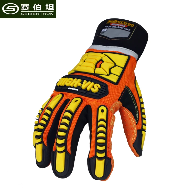 Seibertron High-Vis Resistant Reducing Anti-Impact Mechanics Heavy Duty Safety GlovesSport Motorcycle Gloves S M L XL 2XL