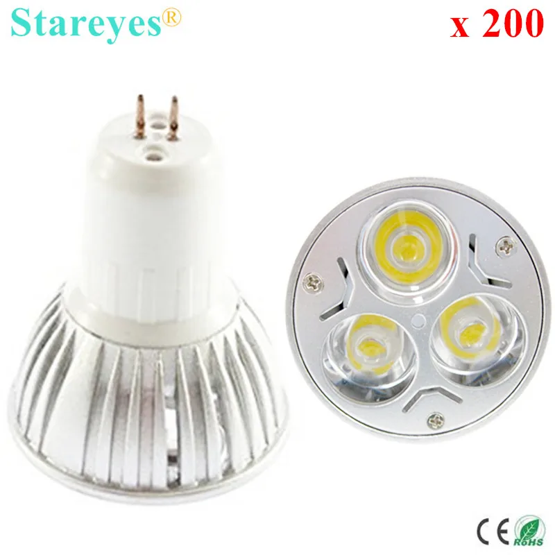 FedEX Free shipping 200 pcs Dimmable 3W Gu5.3 E14 GU10 E27 MR16 B22 LED Downlight Spotlight  lamp droplight bulb LED Lighting