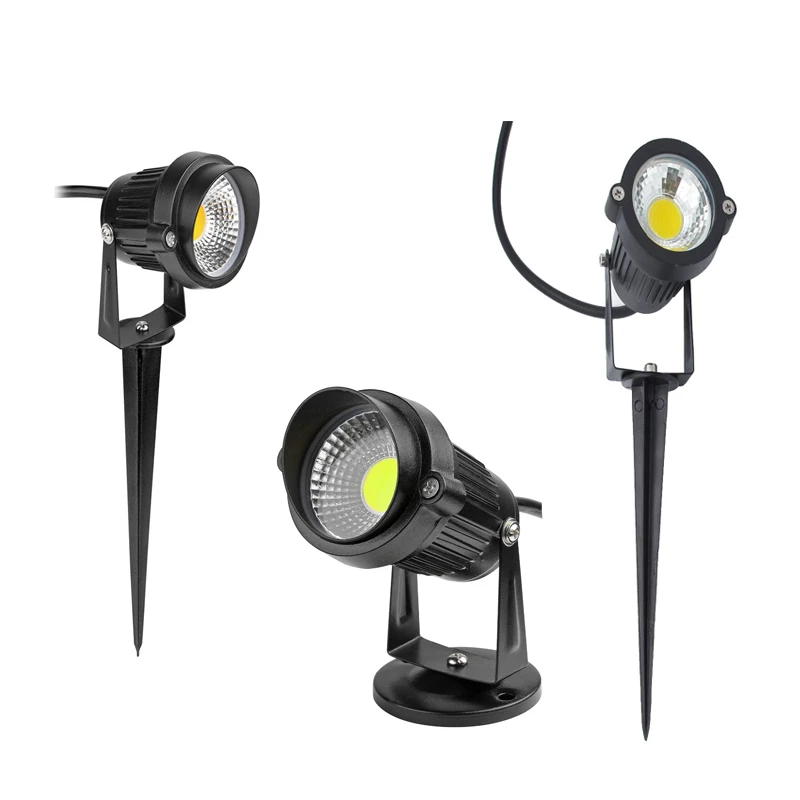 Lámparas impermeables para césped de jardín, Bombilla de punta para patio, camino, árbol, 220V, 110V, 12V, 3W, 5W