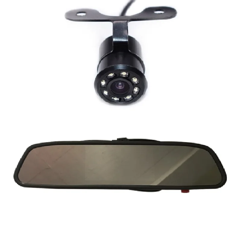 Universele achteruitrijcamera 4.3 "LCD achteruitrijcamera autonavigatie afbeelding achteruitkijkspiegel parkeersysteem 7" LCD accessoires