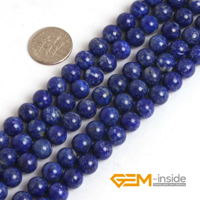 Round Blue Lapis Lazuli Beads Natural Lapis Lazuli Stone DIY Loose Beads For Jewelry Making Beads Strand 15 Inches Wholesale !